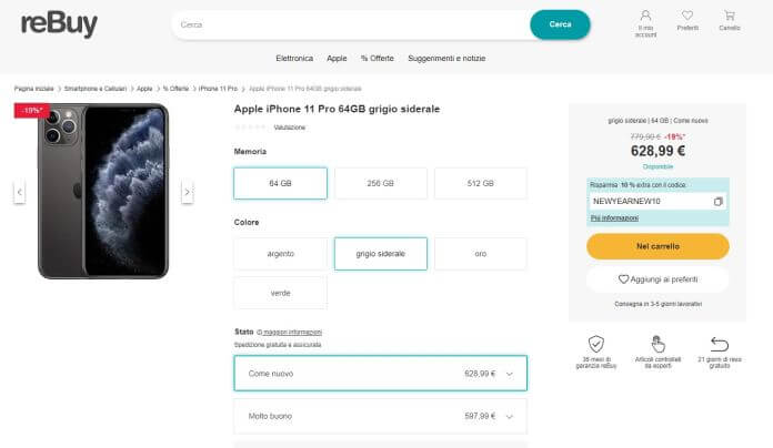 IPhone 11 Pro Ricondizionato ReBuy