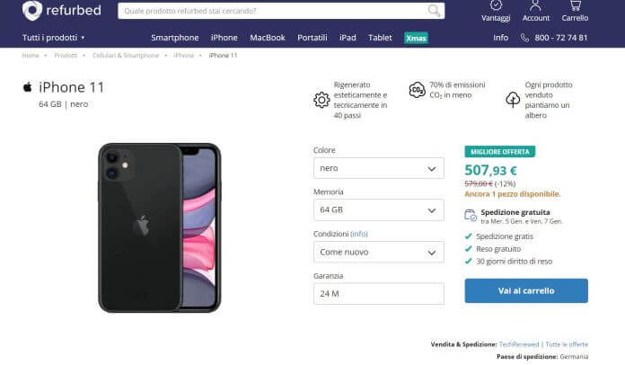 Iphone 11 Ricondizionato Refurbed