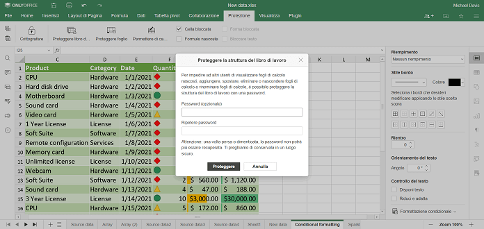 Onlyoffice Protezione Password