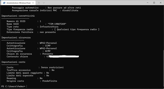 Trovare Password Wifi Su Windows 11 Powershell