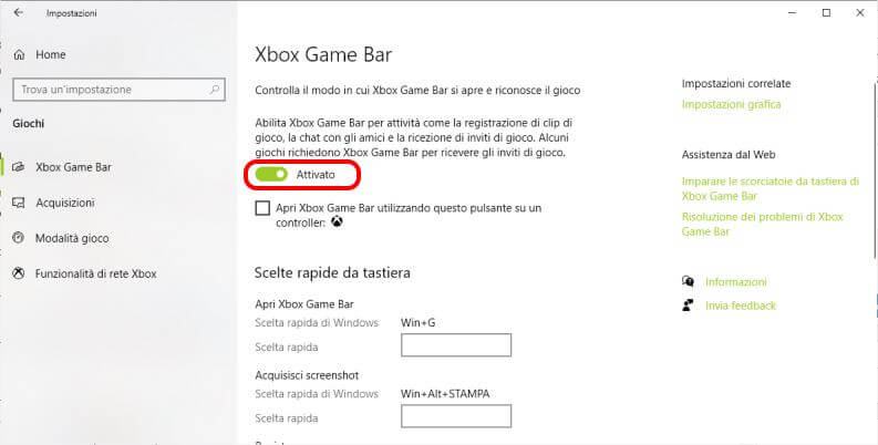 Come disabilitare la Xbox Game Bar da Windows