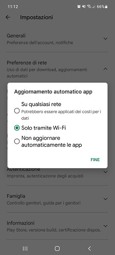 Google Play Store Aggiornamento Automatico App