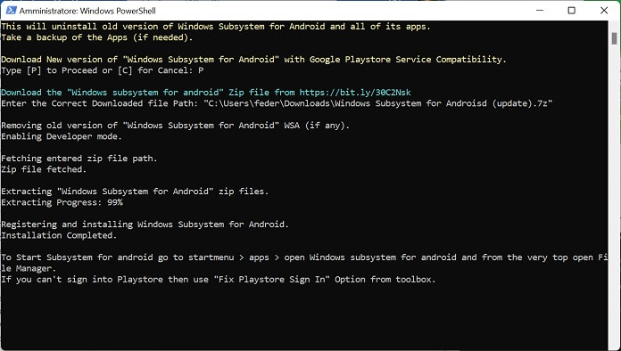 Windows Powershell Installazione Nuovo Windows Subsystem For Android