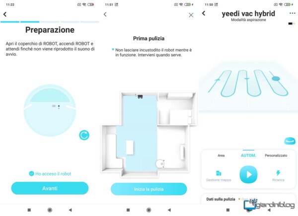 Yeedi Vac Hybrid Prima Configurazione