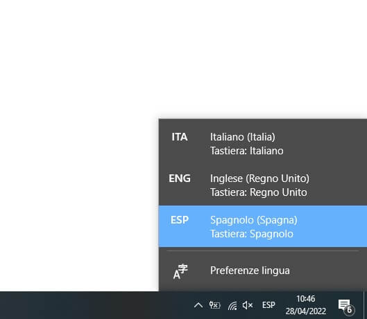 Modificare Layout Tastiera Windows 10