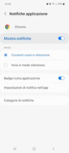 Notifiche App Google Chrome