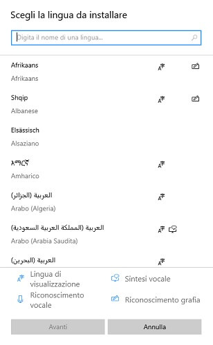 Scegli Lingua Da Installare Windows 10