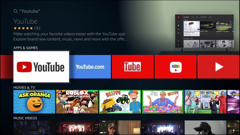 YouTube Su FireTV C