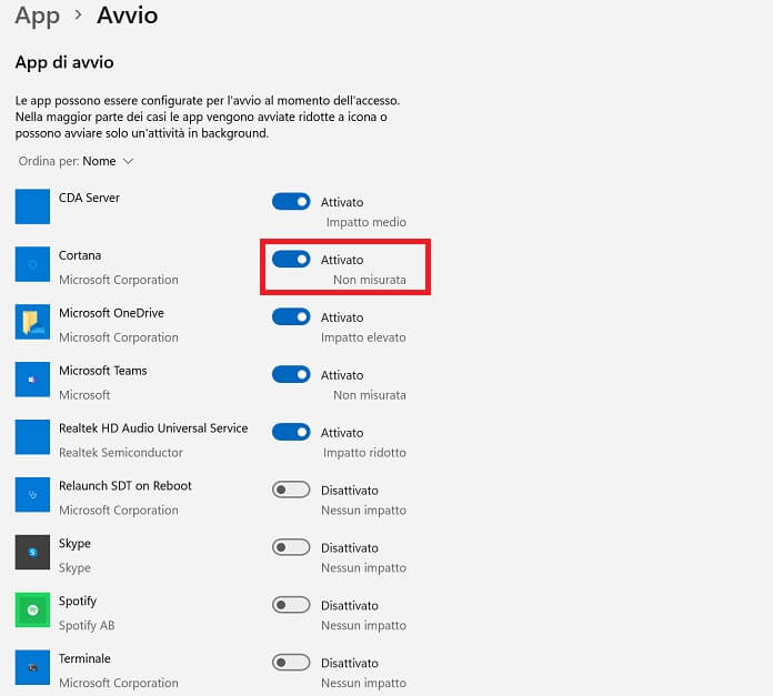 App Di Avvio Windows 11
