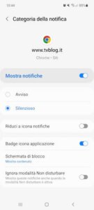 Categoria Notifica App Google Chrome