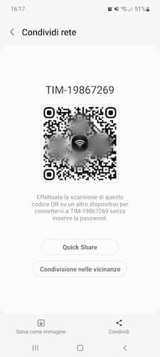 Condividere Password Wifi Android