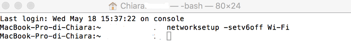 Disabilitare Ipv6 Mac Con Terminale