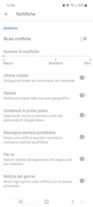 Disattivare Notifiche App Google News