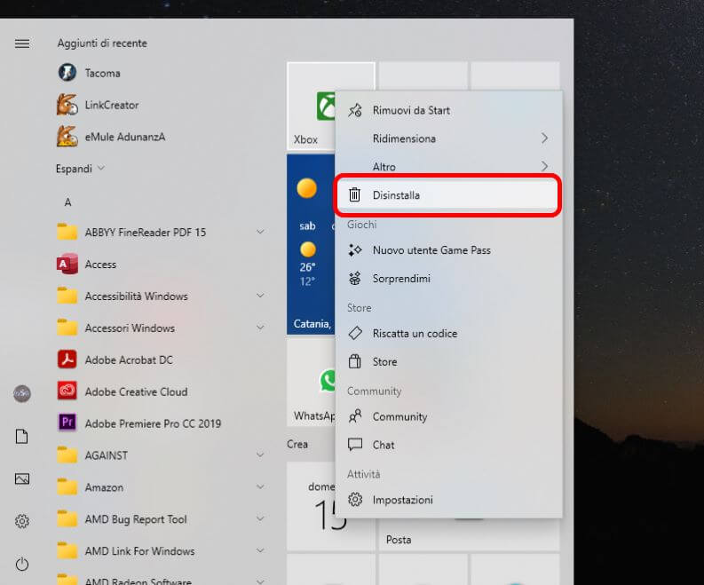 Come rimuovere l'app Xbox da Windows