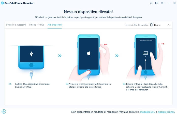 Passfab Iphone Unlocker Nessun Dispositivo Rilevato