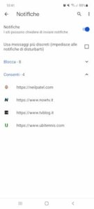 Schermata Notifiche App Google Chrome