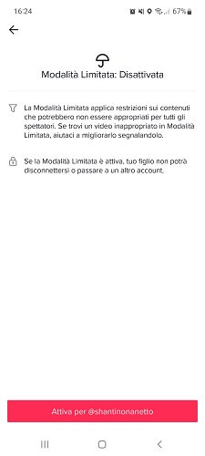 Tiktok Collegamento Familiare Modalita Limitata