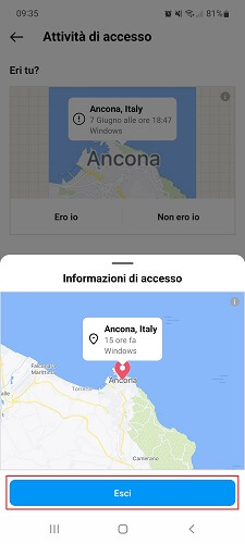 Instagram Attivita Di Accesso Esci