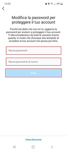 Instagram Proteggere Account Password