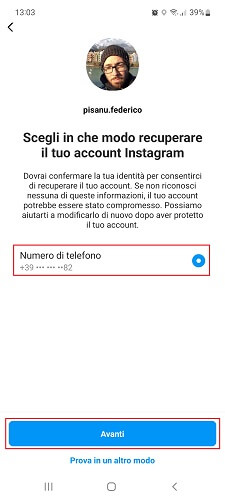 come recuperare account instagram rubato