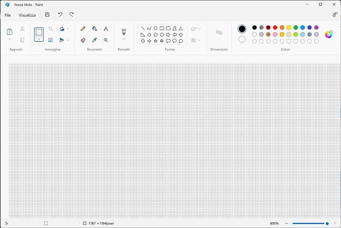 Microsoft Paint Griglia Pixel