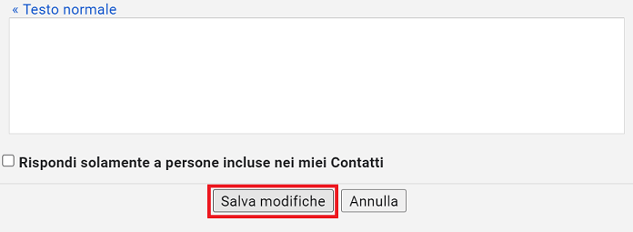 Gmail Browser Salva Modifiche