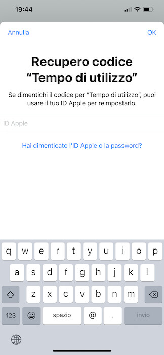 Recupero Codice Tempo Di Utilizzo Iphone