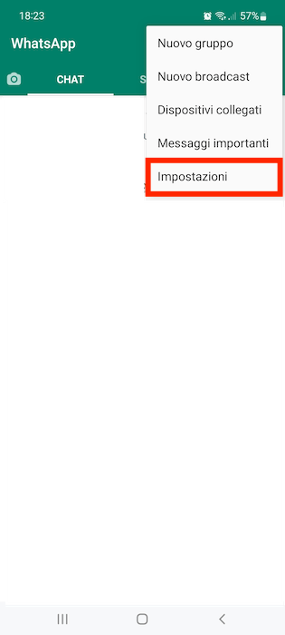 Whatsapp Impostazioni