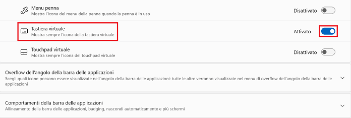 Windows 11 Attivare Tastiera Virtuale