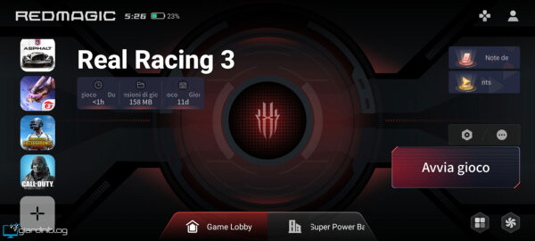 Redmagic 7s Pro Interfaccia Game Space Mode
