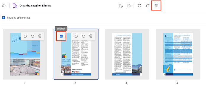 Adobe Acrobat Online Elimina Pagine