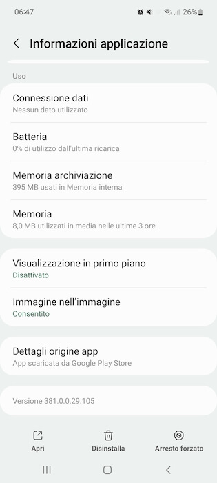 Facebook Informazioni Applicazione