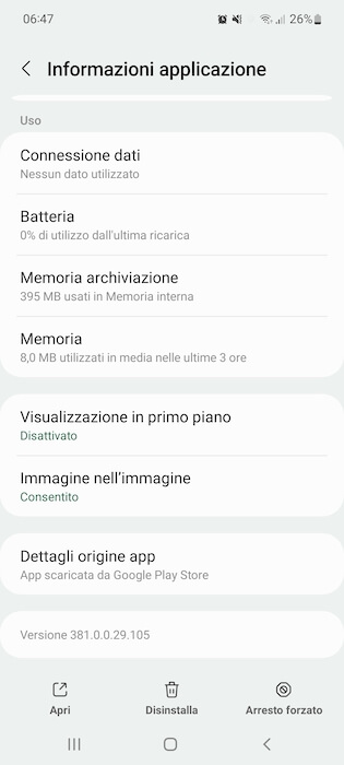 Facebook Informazioni Applicazione