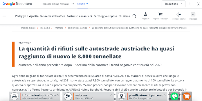 Google Traduttore Tradurre Pagina Web In Italiano