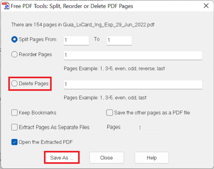 Pdfill Delete Pages
