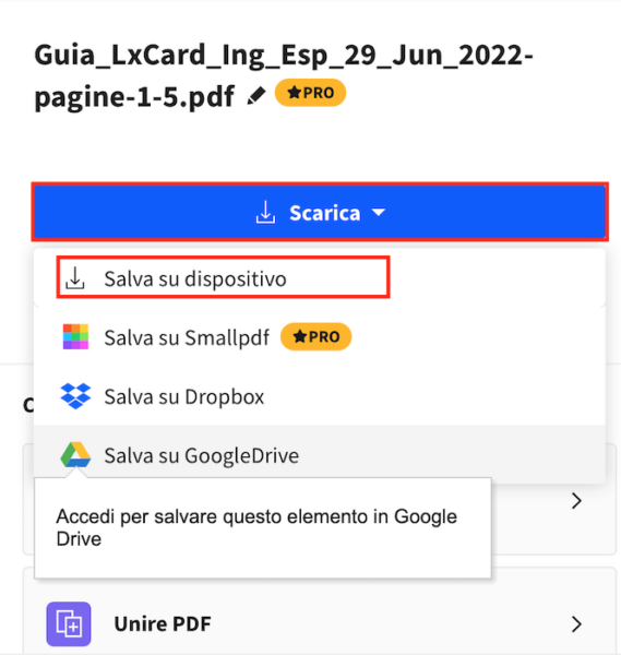 Smallpdf save to device
