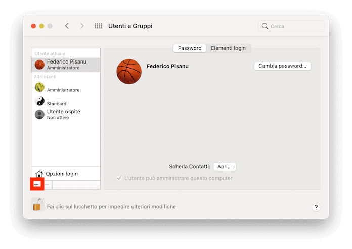 Mac Aggiungi Utente