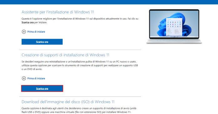 Scaricare Installazione Windows 11