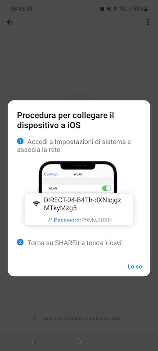 Shareit Collegare Ios