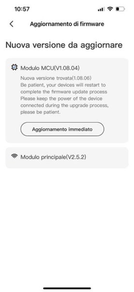 App Proscenic WashVac F20 Aggiornamento Firmware