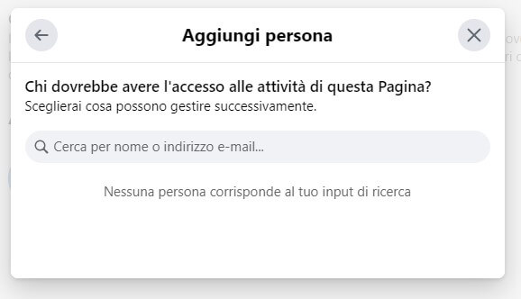 Aggiungi Nome Email Accesso Attività