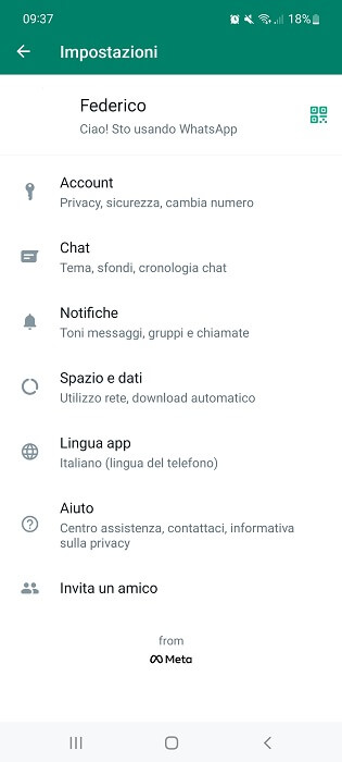 App Whatsapp Spazio E Dati