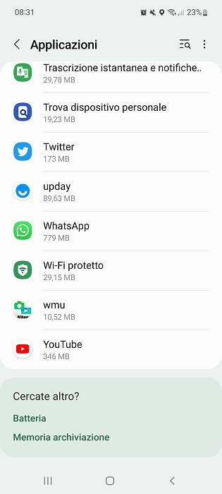 Applicazioni Whatsapp Android