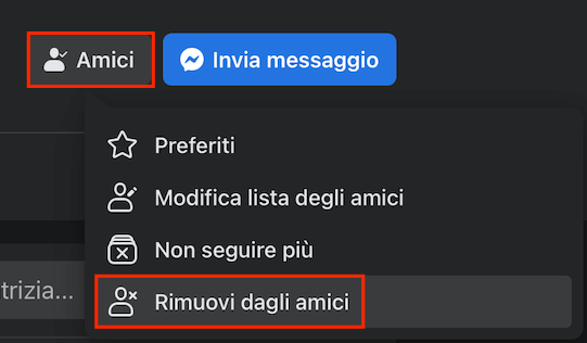 Facebook Rimuovi Dagli Amici