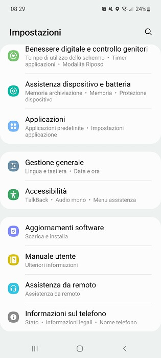 Impostazioni Applicazioni Android