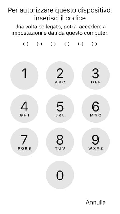 Iphone Codice Autorizzare Questo Dispositivo