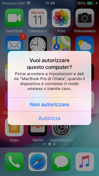 Iphone Vuoi Autorizzare Questo Computer Autorizza