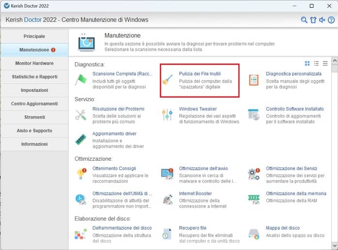 Kerish Doctor Pulizia Dei File Inutili