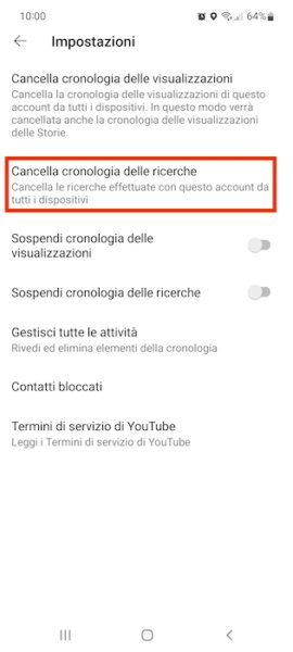 Youtube Cancella Cronologia Ricerche