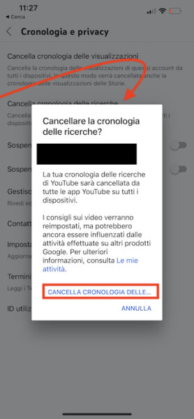 Youtube Iphone Cancellare Cronologia Ricerche